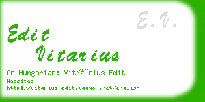 edit vitarius business card